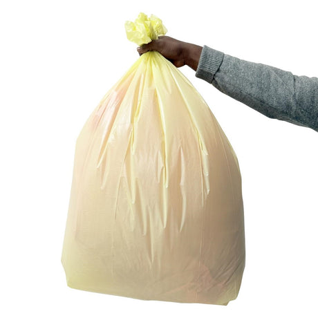 HW699 Jantex Medium Duty Bin Bags Yellow 80Ltr (200 Pack)