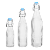 HW793 Olympia Ridged Swing Top Water Bottles 1Ltr (Pack of 6)