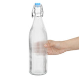 HW793 Olympia Ridged Swing Top Water Bottles 1Ltr (Pack of 6)