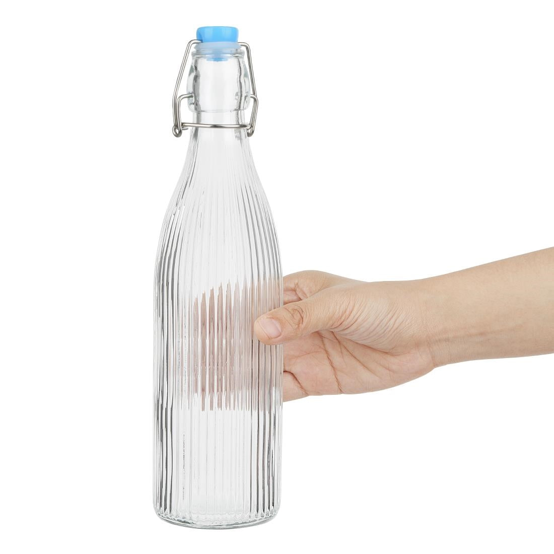 HW794 Olympia Ridged Swing Top Water Bottles 500ml (Pack of 6)