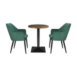 HW853 - Bolero Complete Table Round Dark Wood Effect 600mm