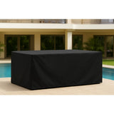 Bolero Rectangular Outdoor Chair & Table Cover Black 3100x1500mm