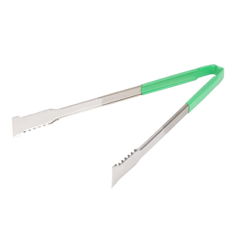 HW996 Vollrath Versagrip Tongs Flat Green 16''