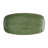 HX010 Churchill Stonecast Sorrel Green Chefs Oblong Plates 330 x 177mm (Pack of 6) - JD Catering Equipments Ltd
