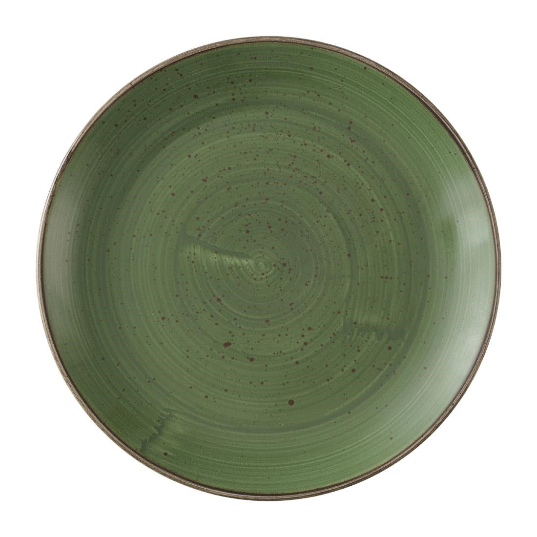 HX034 Churchill Stonecast Sage Green Coupe Plates 254mm (Pack of 12)