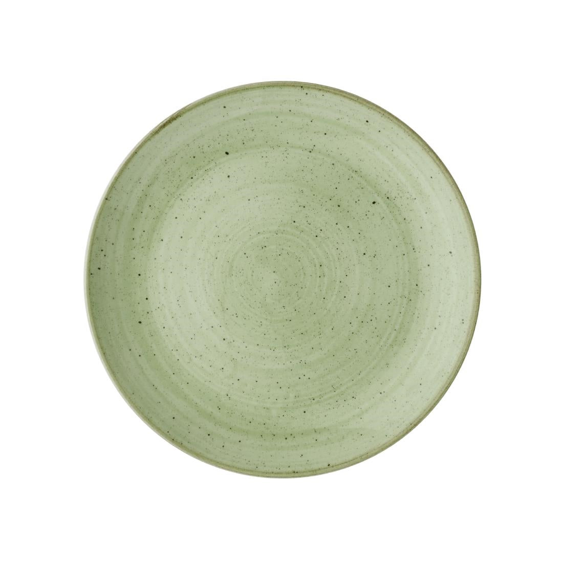 HX035 Churchill Stonecast Sage Green Coupe Plates 228mm (Pack of 12)