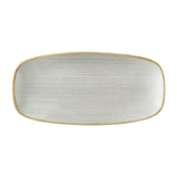 HX049 Churchill Stonecast Raw Grey Chefs Oblong Plates 270 x 127mm (Pack of 12)