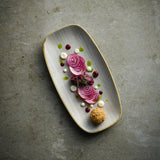 HX050 Churchill Stonecast Raw Grey Oblong Chefs Plates 180 x 100mm (Pack of 12)