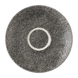 HX119 Churchill Studio Prints Raku Quartz Black Cappuccino Saucers 158mm (Pack of 12) - JD Catering Equipments Ltd