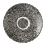 HX120 Churchill Studio Prints Raku Quartz Black Espresso Saucers 115mm (Pack of 12) - JD Catering Equipments Ltd