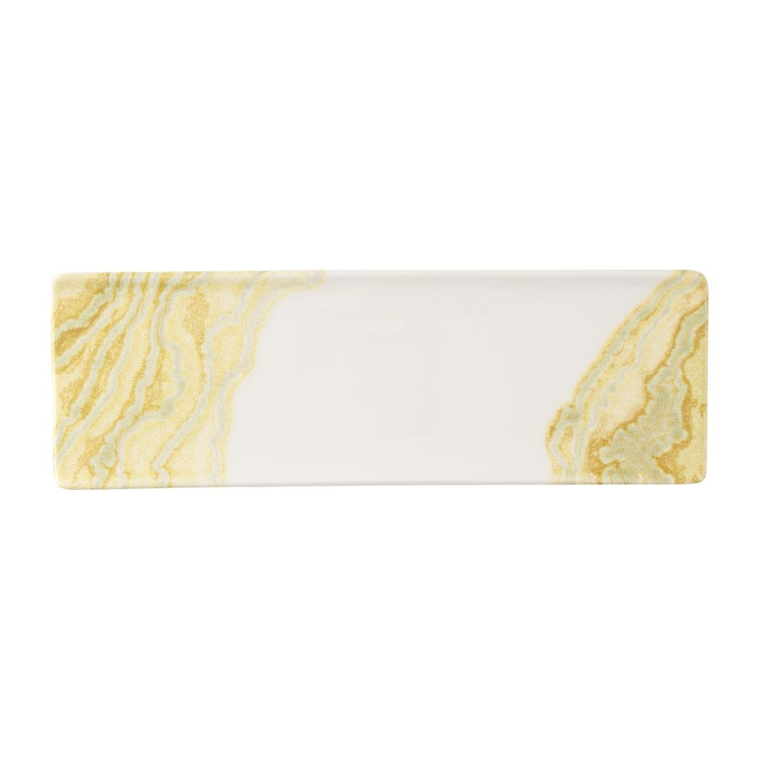 HX175 Churchill Tide Gold Oblong Plates 330 x 110mm (Pack of 6)