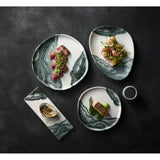 HX193 Churchill Tide Black Oblong Plates 250 x 90mm (Pack of 6)