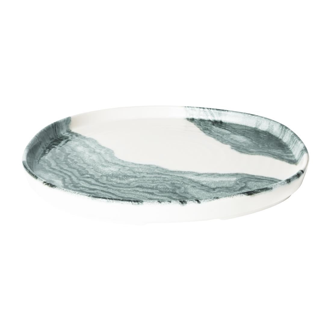 HX185 Churchill Tide Black Organic Walled Plates 203mm (Pack of 6)