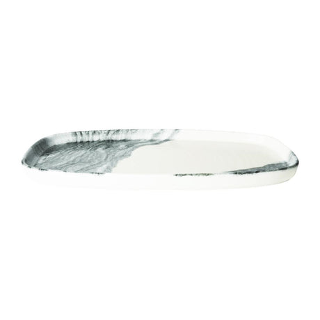 HX187 Churchill Tide Black Oblong Chefs Plates 280 x 127mm (Pack of 6)