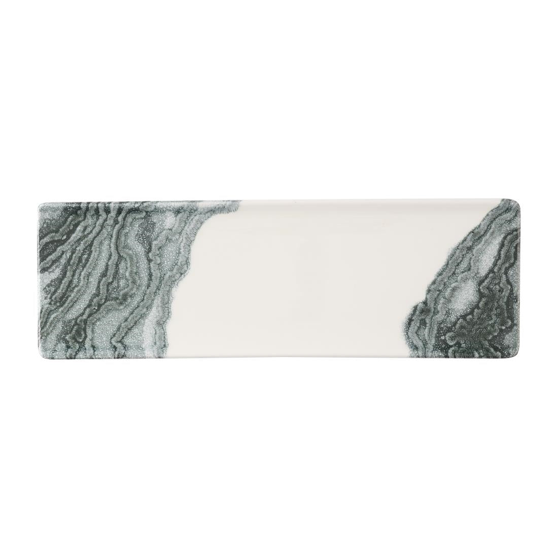 HX191 Churchill Tide Black Oblong Plates 330 x 110mm (Pack of 6)