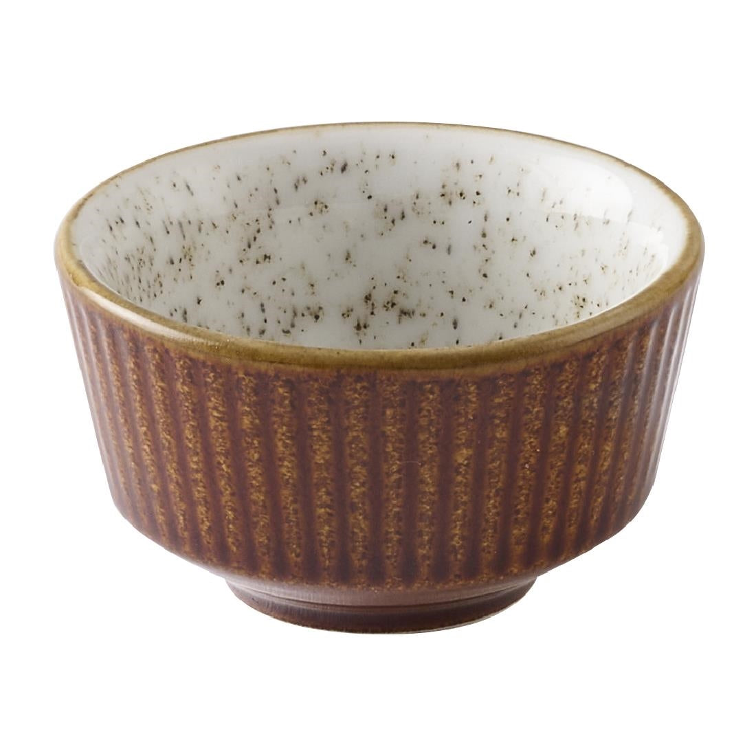 HX198 Churchill Nourish Cinnamon Brown Barley White Kochi Dip Pots 60ml (Pack of 12)