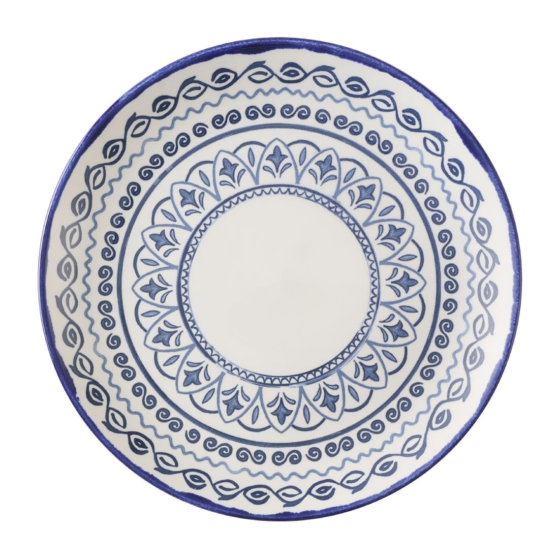 HX223 Dudson Harvest Moresque Coupe Plates Blue 222mm (Pack of 12)
