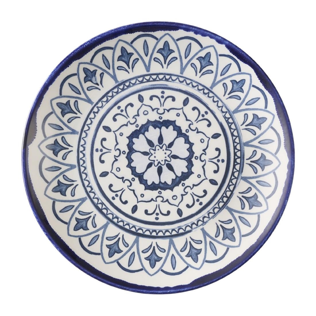 HX224 Dudson Harvest Moresque Coupe Plates Blue 165mm (Pack of 12)