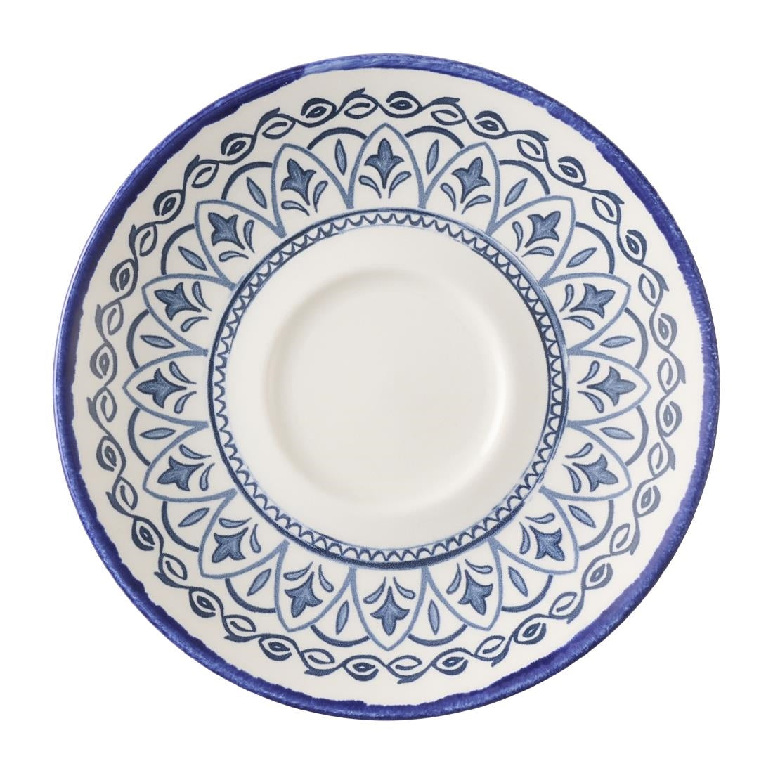 HX231 Dudson Harvest Moresque Cappuccino Saucers Blue 159mm (Pack of 12)