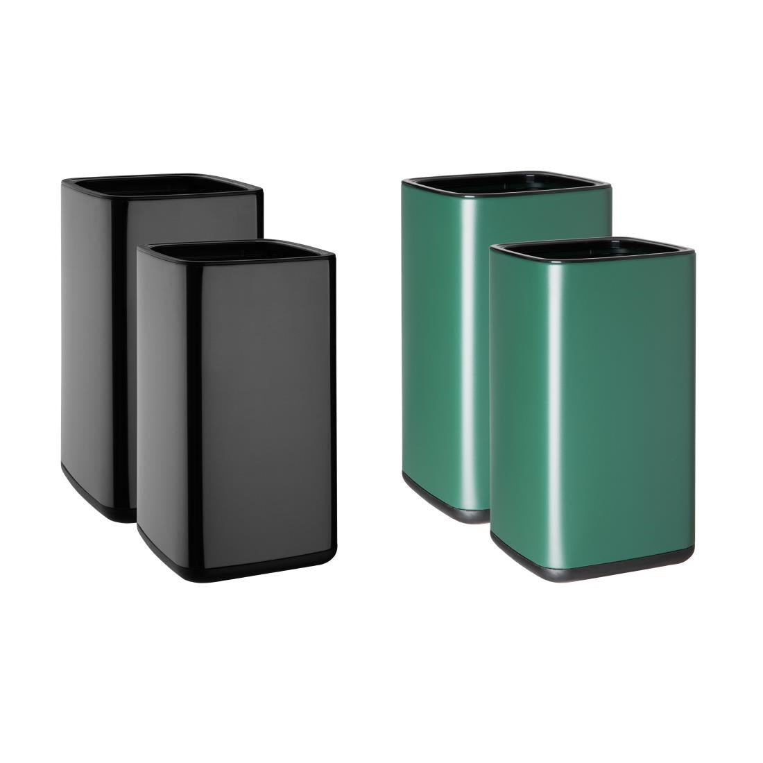 HX259 - Bolero Square Waste Bin Titanium Black 7Ltr