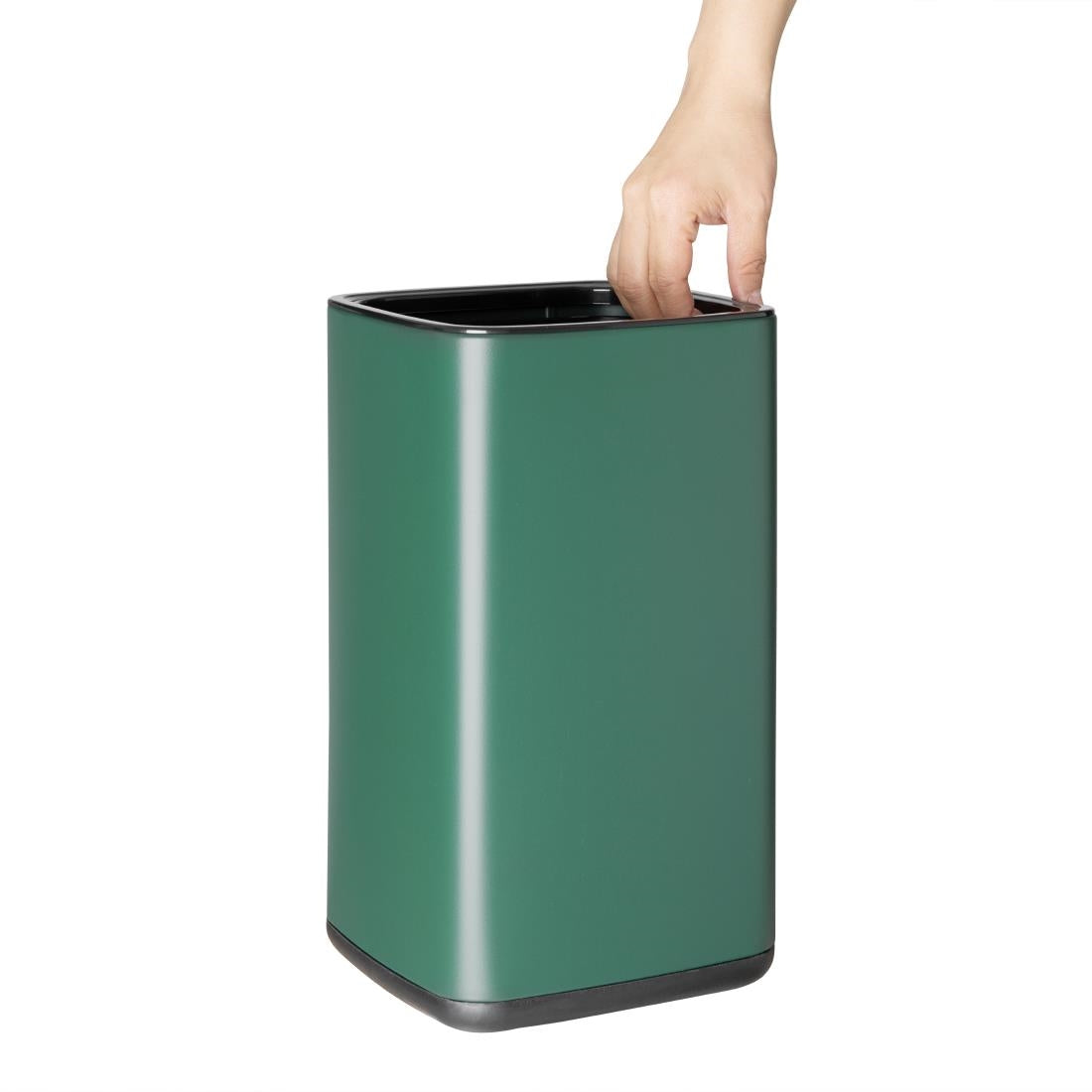 HX261 - Bolero Square Waste Bin Green 7Ltr