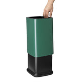 HX261 - Bolero Square Waste Bin Green 7Ltr