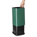 HX262 - Bolero Square Waste Bin Green 10Ltr