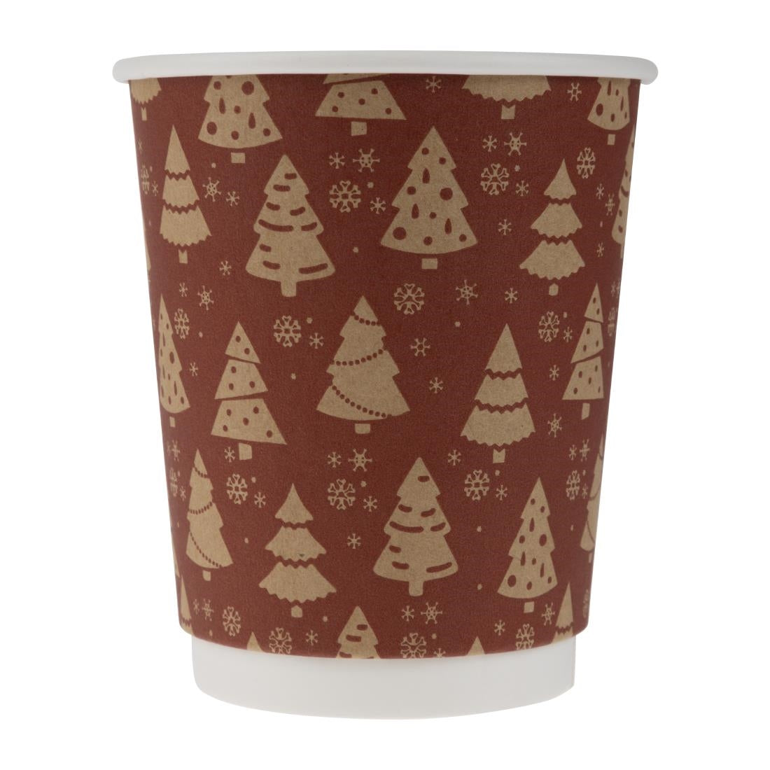 HX280 Fiesta Recyclable Festive Double Wall Hot Cups 8oz (Pack of 500)