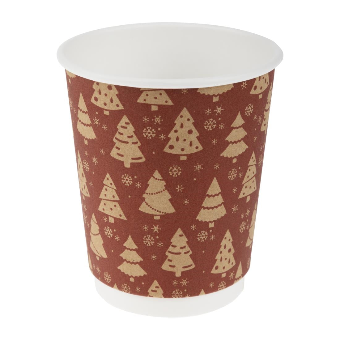 HX280 Fiesta Recyclable Festive Double Wall Hot Cups 8oz (Pack of 500)