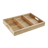 HX396 - Olympia 3 Section Cutlery Tray Acacia Wood