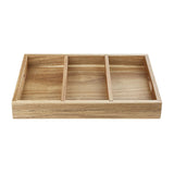 HX396 - Olympia 3 Section Cutlery Tray Acacia Wood