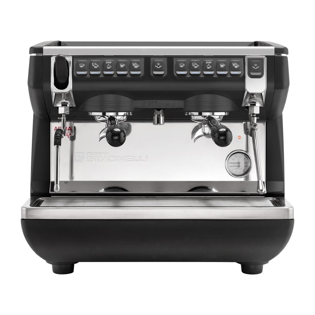 HX405 Nuova Simonelli Appia Compact 2 Group Coffee Machine with Autosteam Wand Black