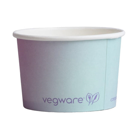 HX483 Vegware Single Scoop Ice Cream Pot Tutti Frutti 4oz (Pack of 1000)