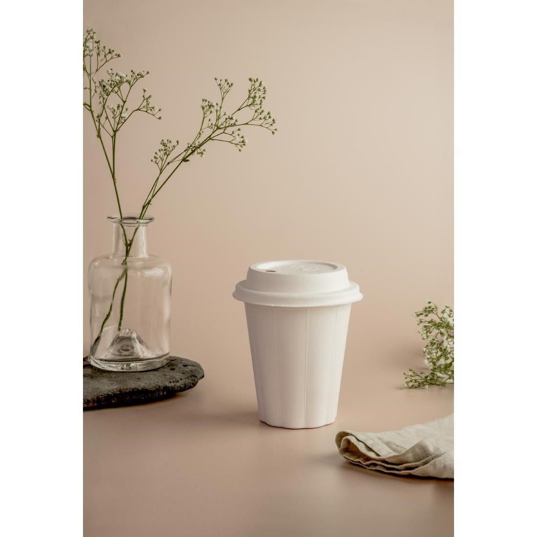 HX485 Vegware Nourish Moulded Fibre Hot Cup 89-Series 12oz (Pack of 500)