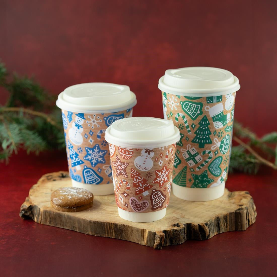 HX494 Vegware Double Wall 2024 Xmas Cup 89-Series - 16oz (Pack of 400)