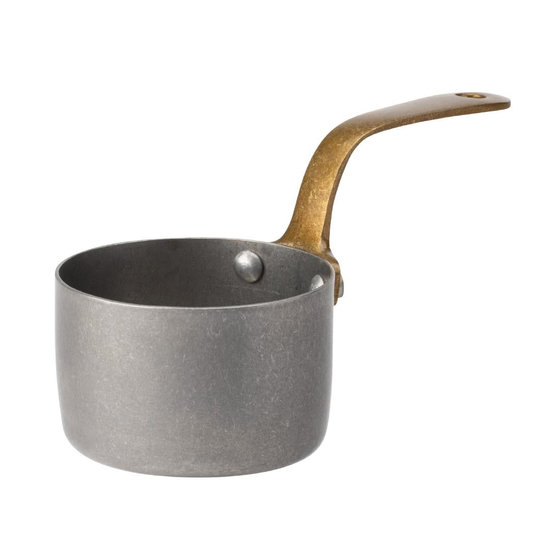 HX611 Utopia Vintage Steel Mini Saucepans 70mm (Pack of 6)