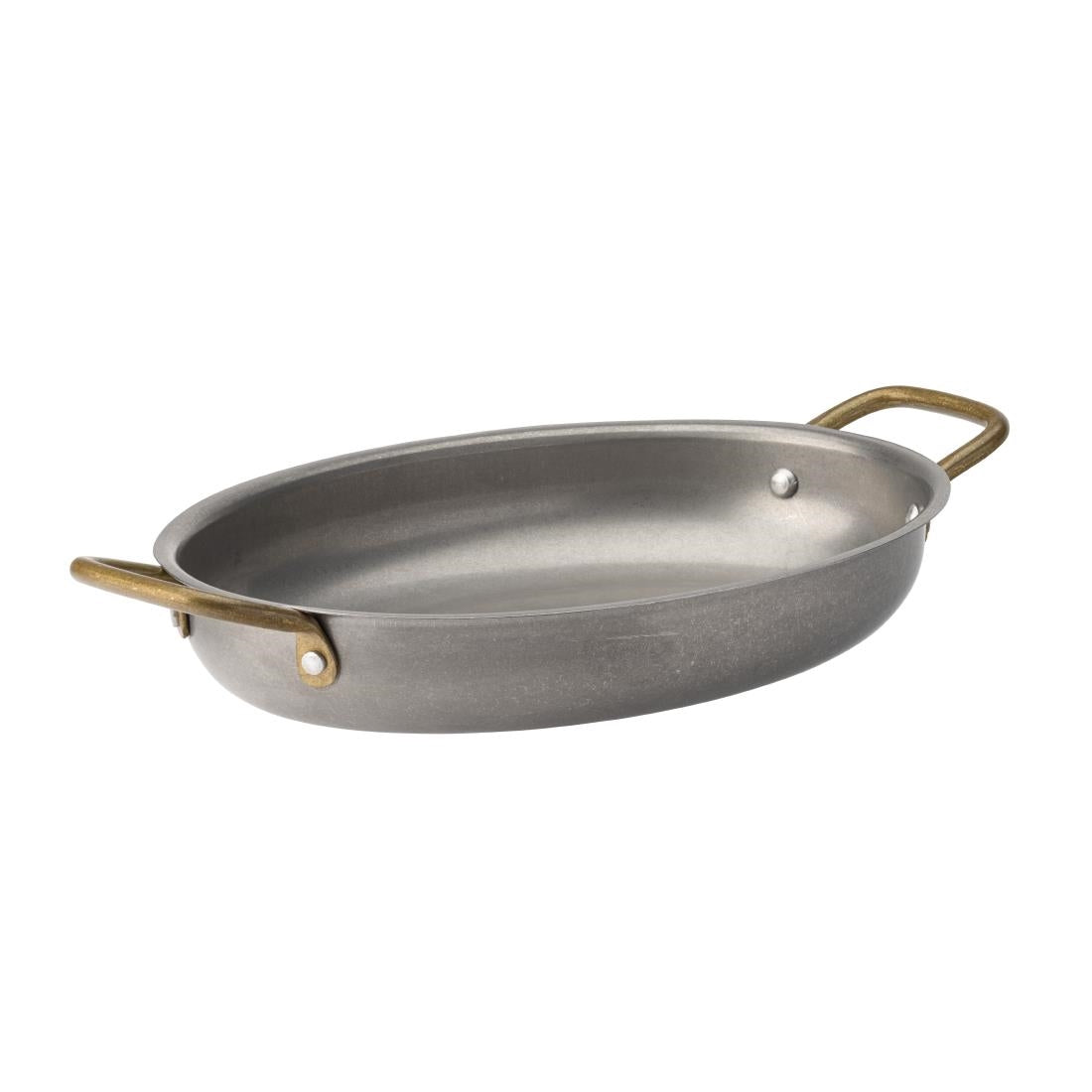 HX613 Utopia Vintage Steel Oval Dishes 245 x 175mm (Pack of 6)