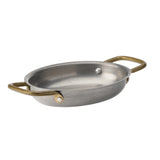 HX614 Utopia Vintage Steel Oval Dish 165 x 125mm (Pack of 6) - JD Catering Equipments Ltd
