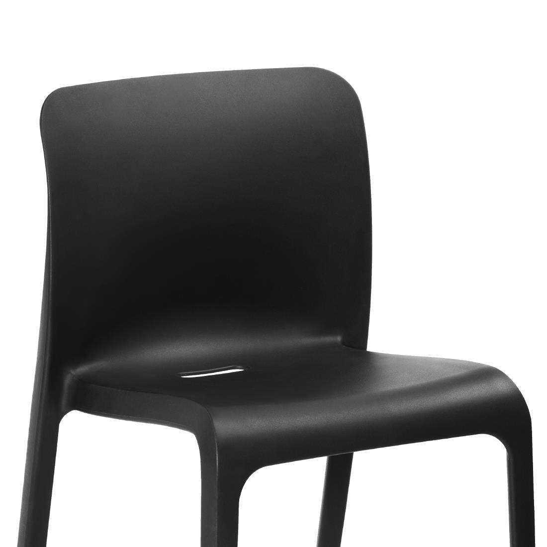 HX769 Origin POP Chair Traffic Black 480x500x790mm (Pack of 2)