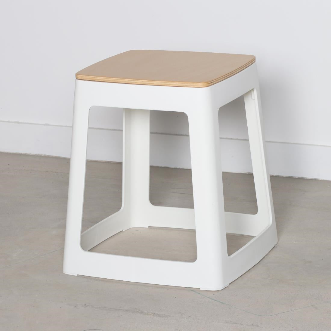 HX770 Origin Base Stool Traffic White 400x400x440mm (Pack of 2)