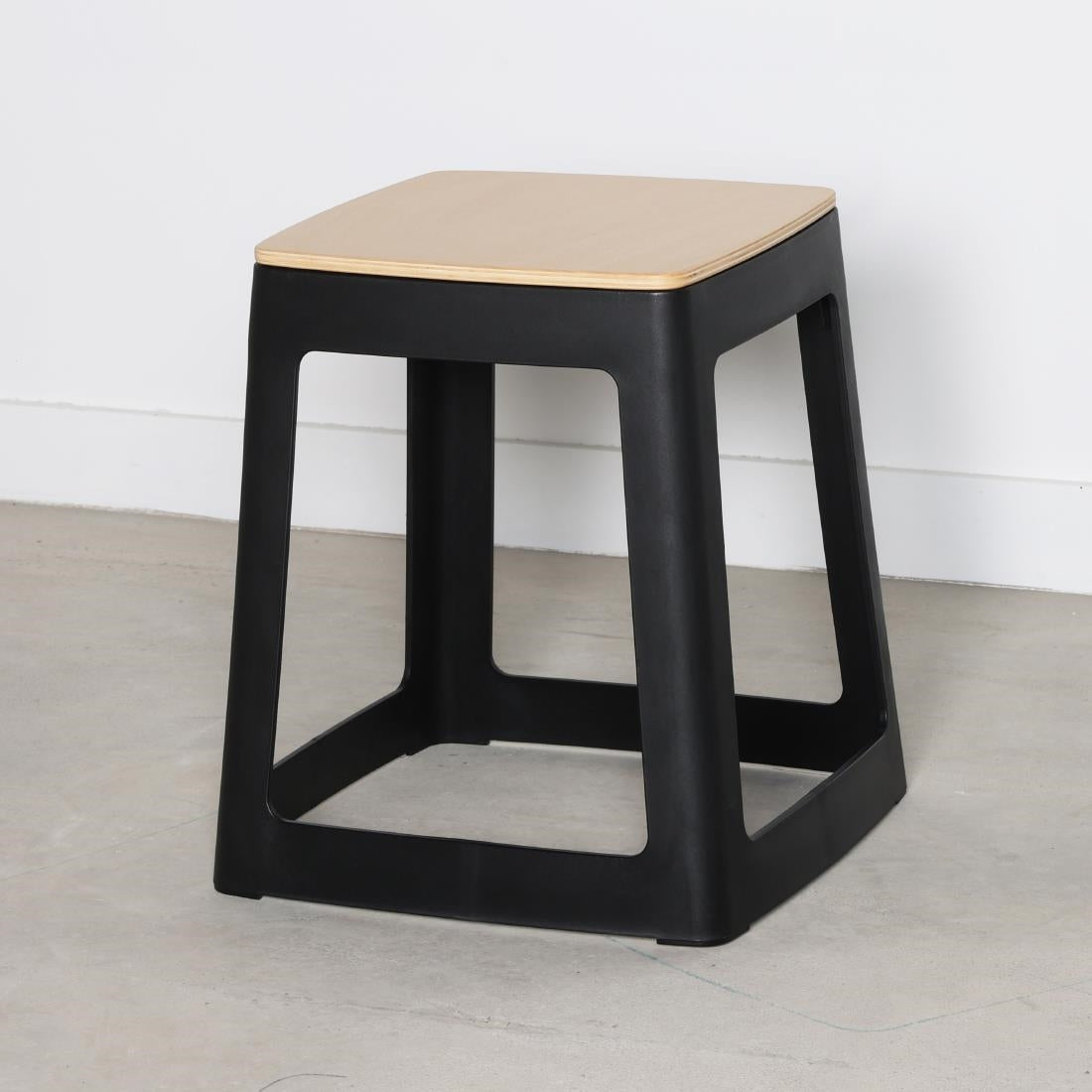 HX777 Origin Base Stool Traffic Black 400x400x440mm (Pack of 2)