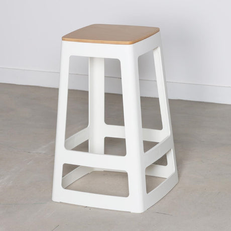 HX778 Origin Base Mid Stool Traffic White 430x430x650mm (Pack of 2)