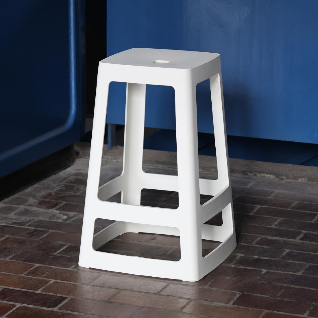 HX778 Origin Base Mid Stool Traffic White 430x430x650mm (Pack of 2)