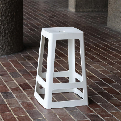 HX778 Origin Base Mid Stool Traffic White 430x430x650mm (Pack of 2)