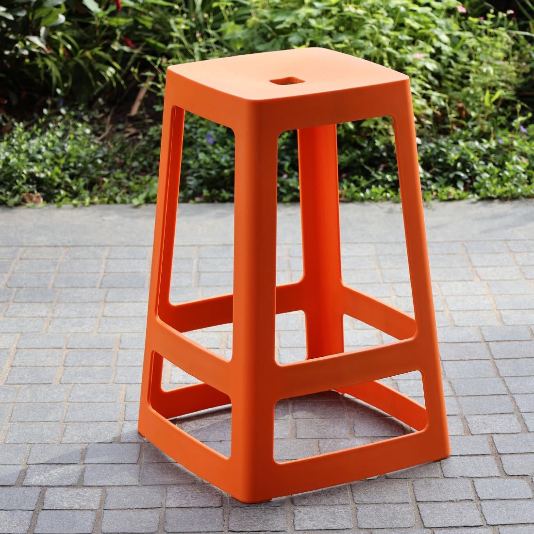 HX780 Origin Base Mid Stool Signal Orange 430x430x560mm (Pack of 2)