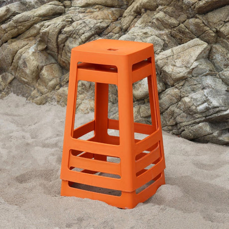 HX780 Origin Base Mid Stool Signal Orange 430x430x560mm (Pack of 2)