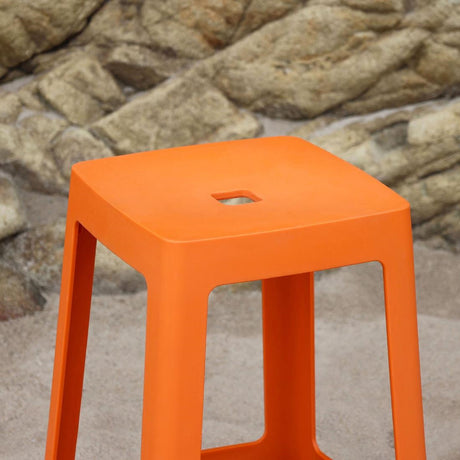 HX780 Origin Base Mid Stool Signal Orange 430x430x560mm (Pack of 2)