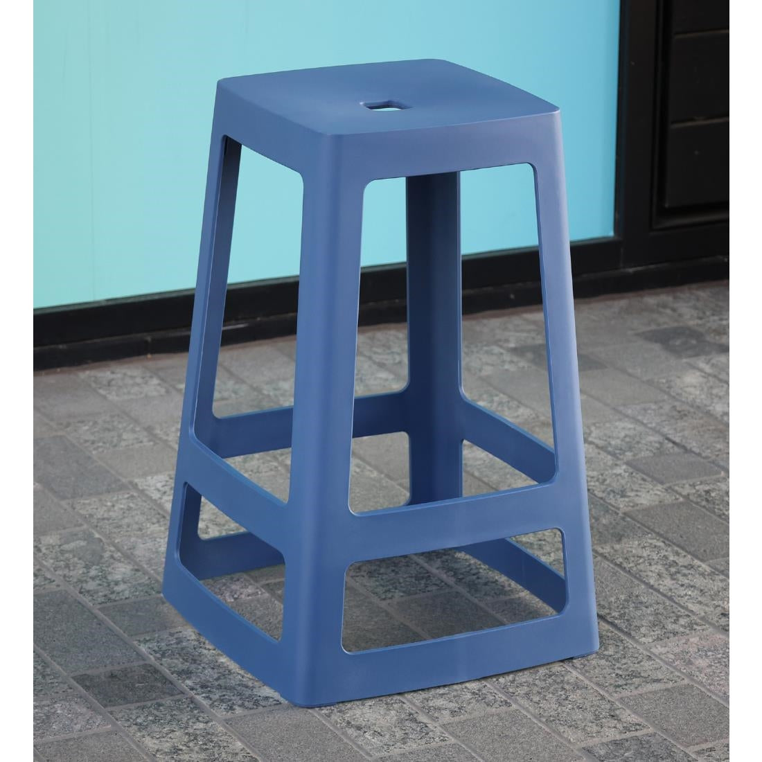 HX782 Origin Base Mid Stool Violet Blue 430x430x560mm (Pack of 2)