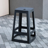 HX785 Origin Base Mid Stool Traffic Black 430x430x560mm (Pack of 2)