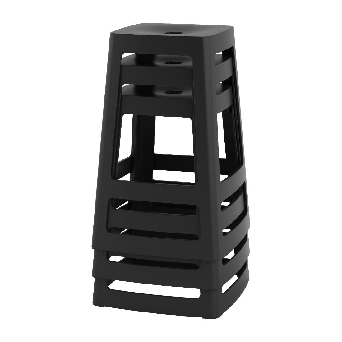 HX785 Origin Base Mid Stool Traffic Black 430x430x560mm (Pack of 2)